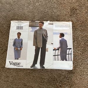 Vogue Sewing Pattern Geoffrey Beene Vogue American Designer 1434